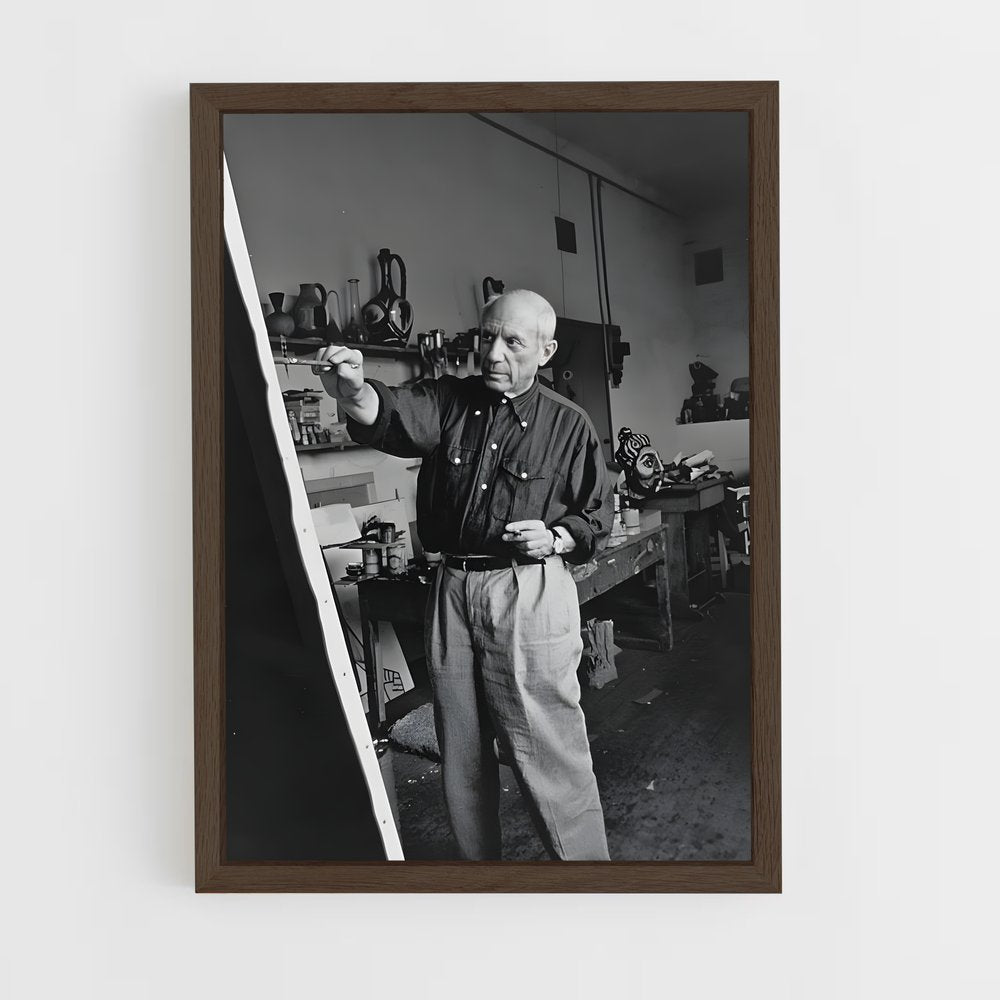 ap-pablo picasso-2 cadre Bois foncé