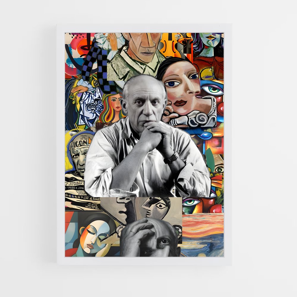 ap-pablo picasso-5 cadre Blanc