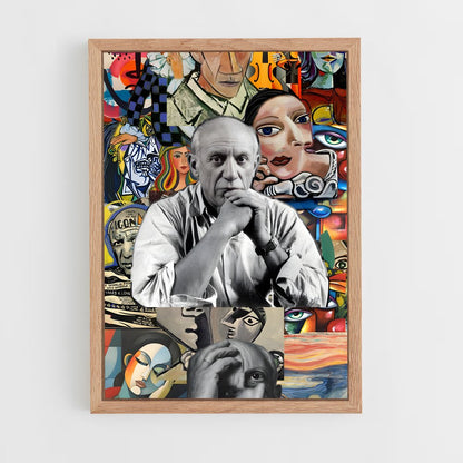 ap-pablo picasso-5 cadre Bois clair