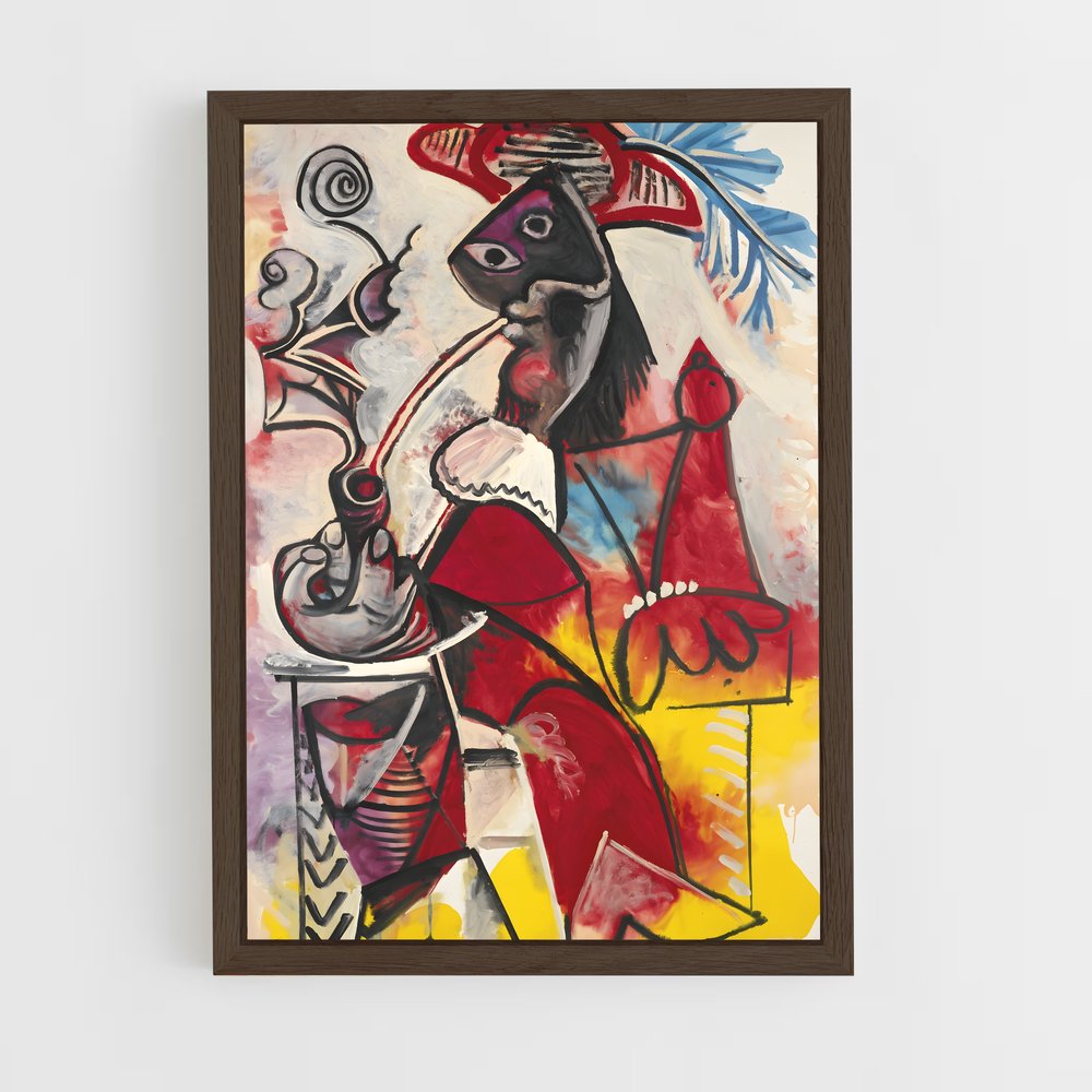 ap-pablo picasso-6 cadre Bois foncé