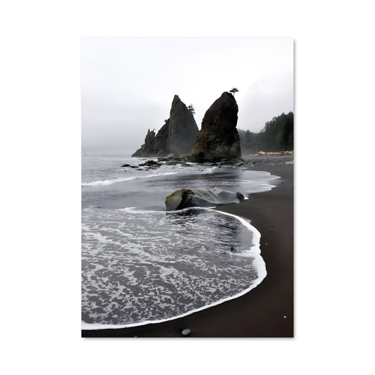 Poster Plage Ébène