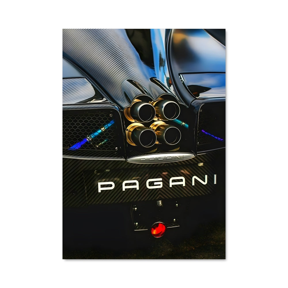 Poster Noir et Bleu Pagani