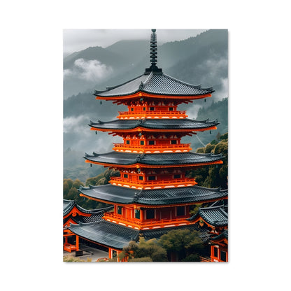 Poster Pagoda style architecture 18683