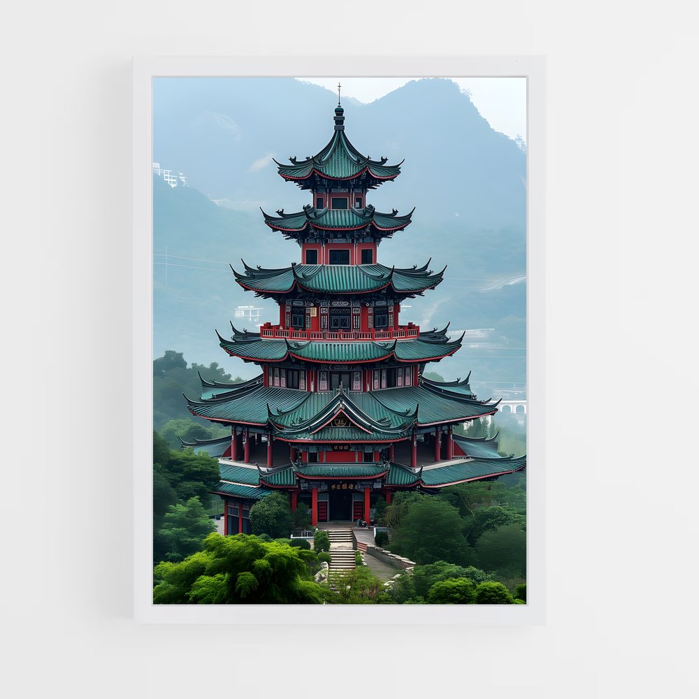 ap-pagoda style architecture-1 cadre Blanc