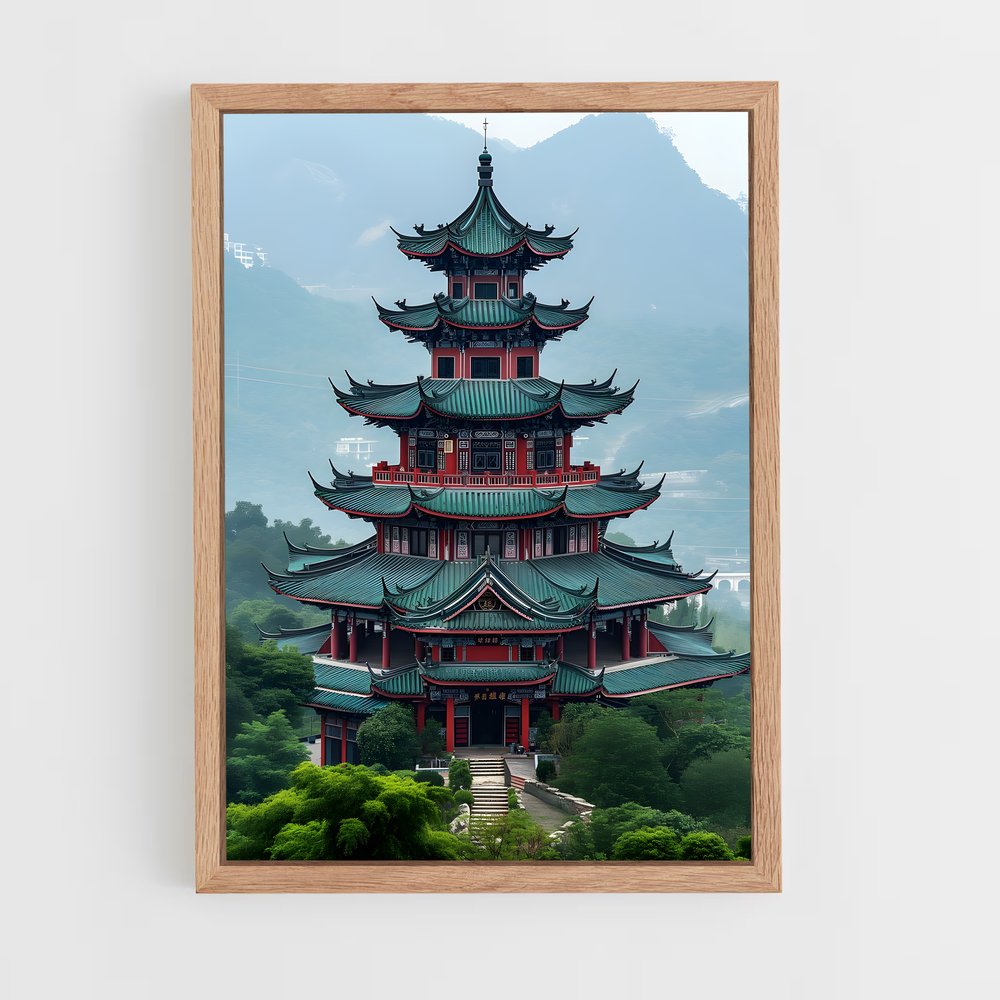 ap-pagoda style architecture-1 cadre Bois clair