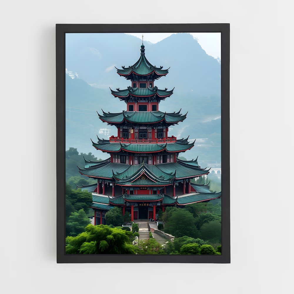 ap-pagoda style architecture-1 cadre Noir