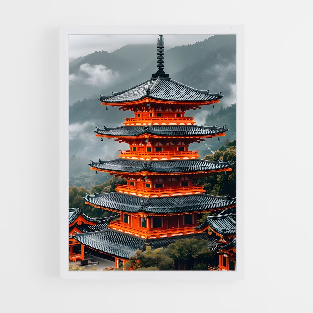ap-pagoda style architecture-3 cadre Blanc