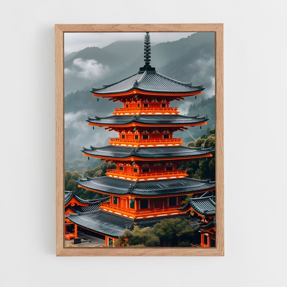 ap-pagoda style architecture-3 cadre Bois clair