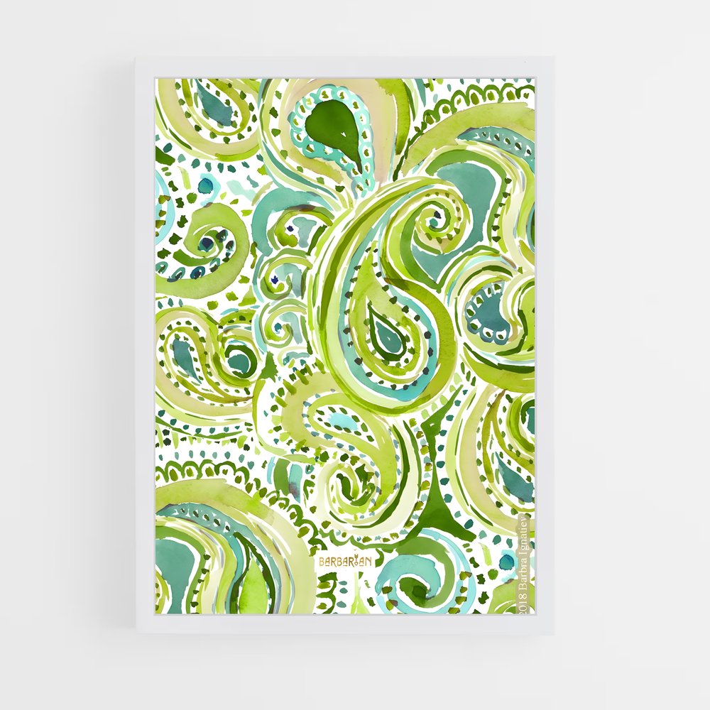 ap-paisley-10 cadre Blanc