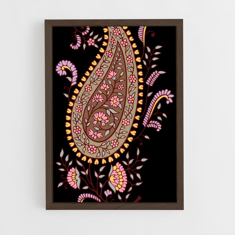ap-paisley-11 cadre Bois foncé