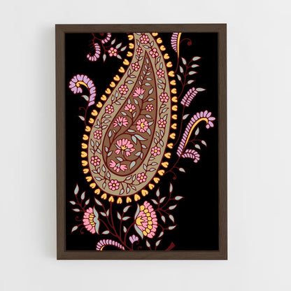 ap-paisley-11 cadre Bois foncé
