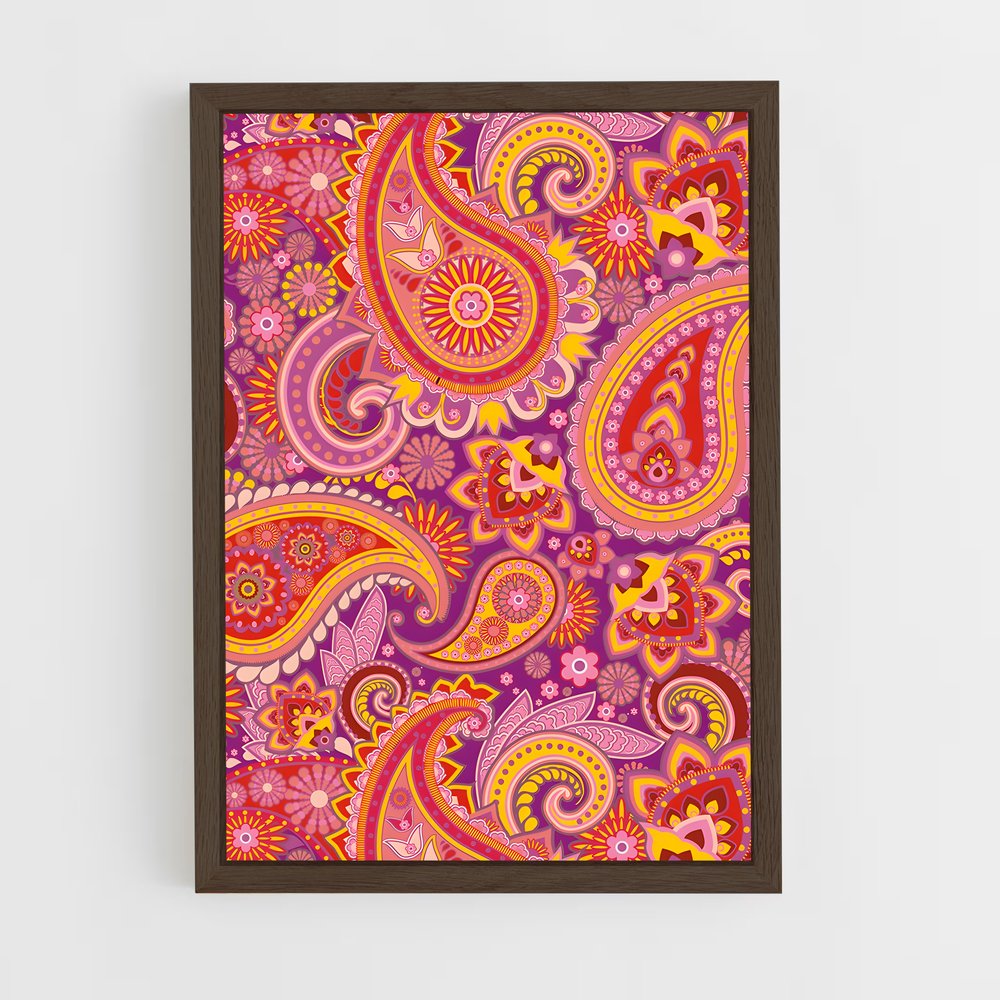 ap-paisley-12 cadre Bois foncé