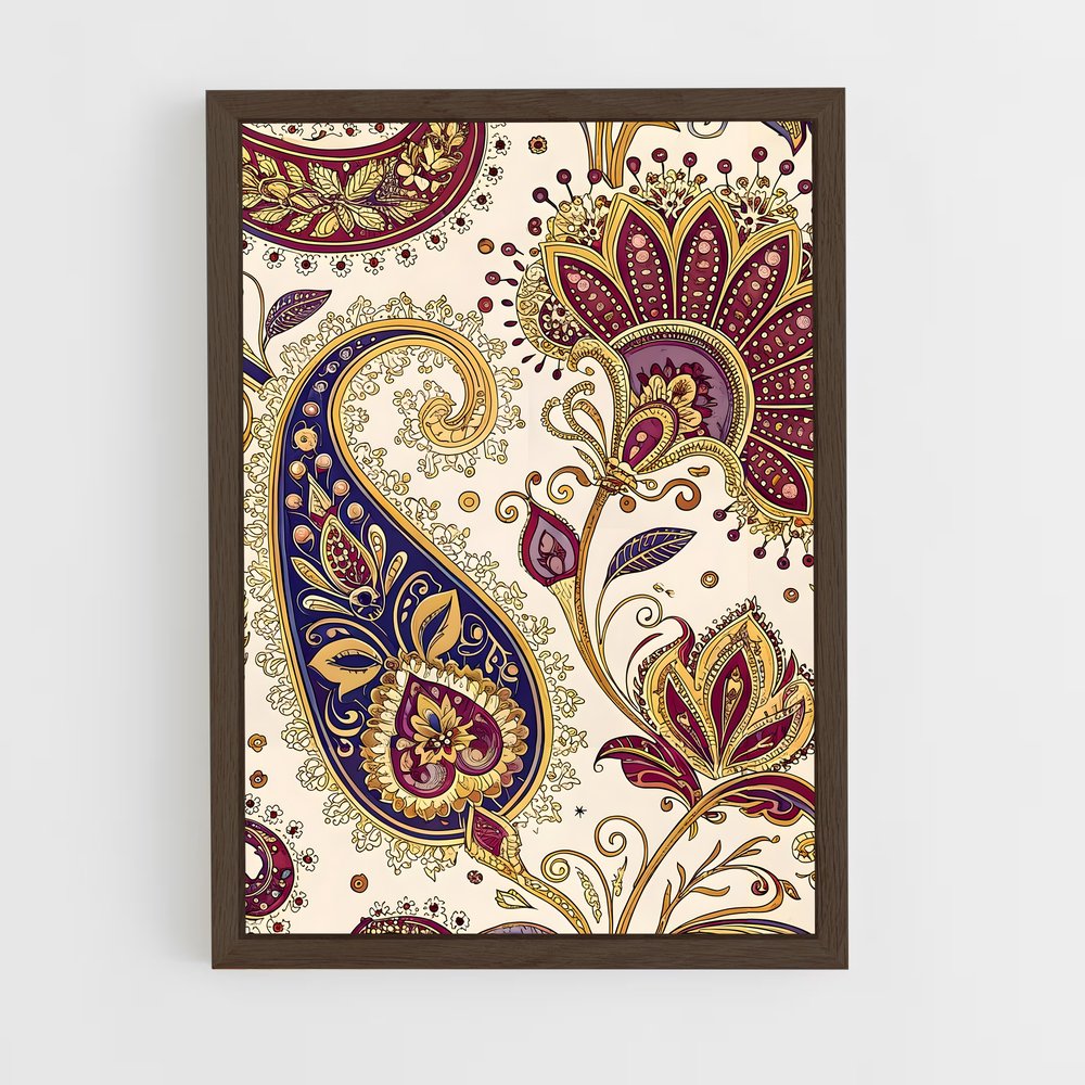 ap-paisley-2 cadre Bois foncé