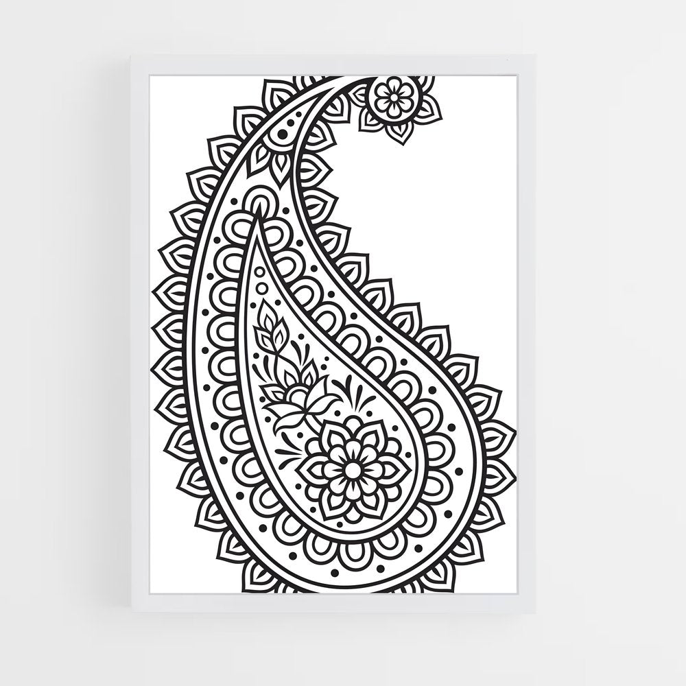 ap-paisley-4 cadre Blanc