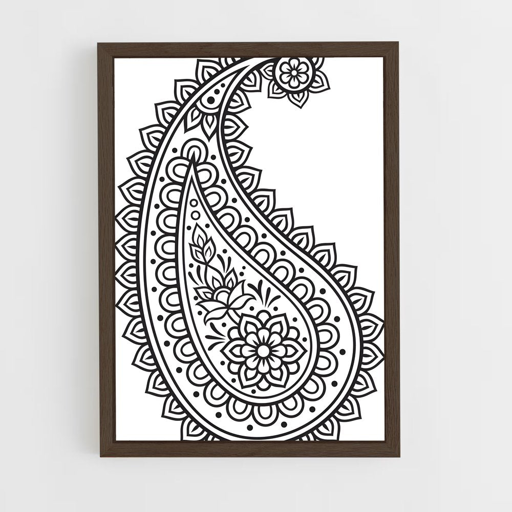 ap-paisley-4 cadre Bois foncé