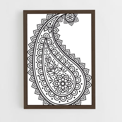ap-paisley-4 cadre Bois foncé