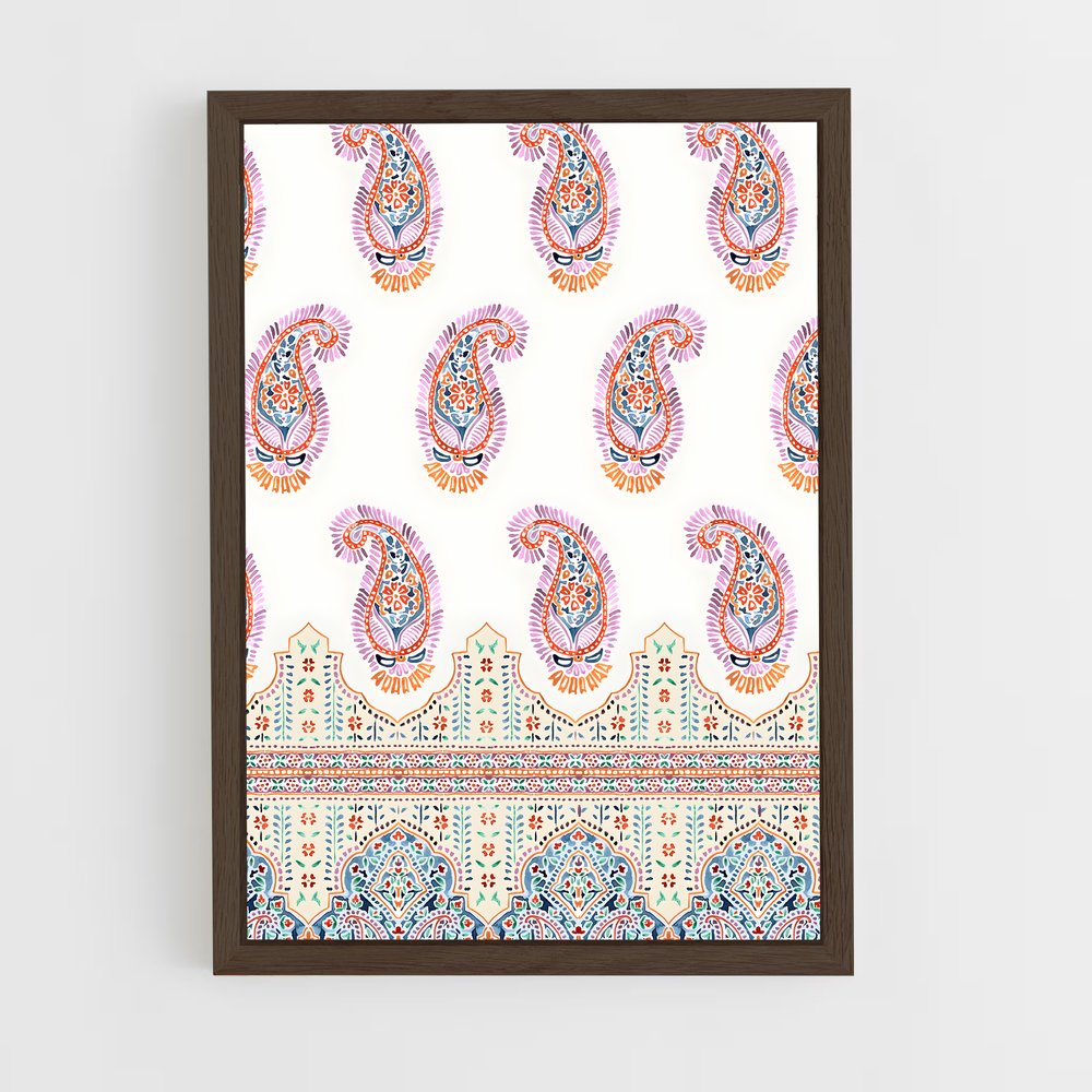 ap-paisley-5 cadre Bois foncé