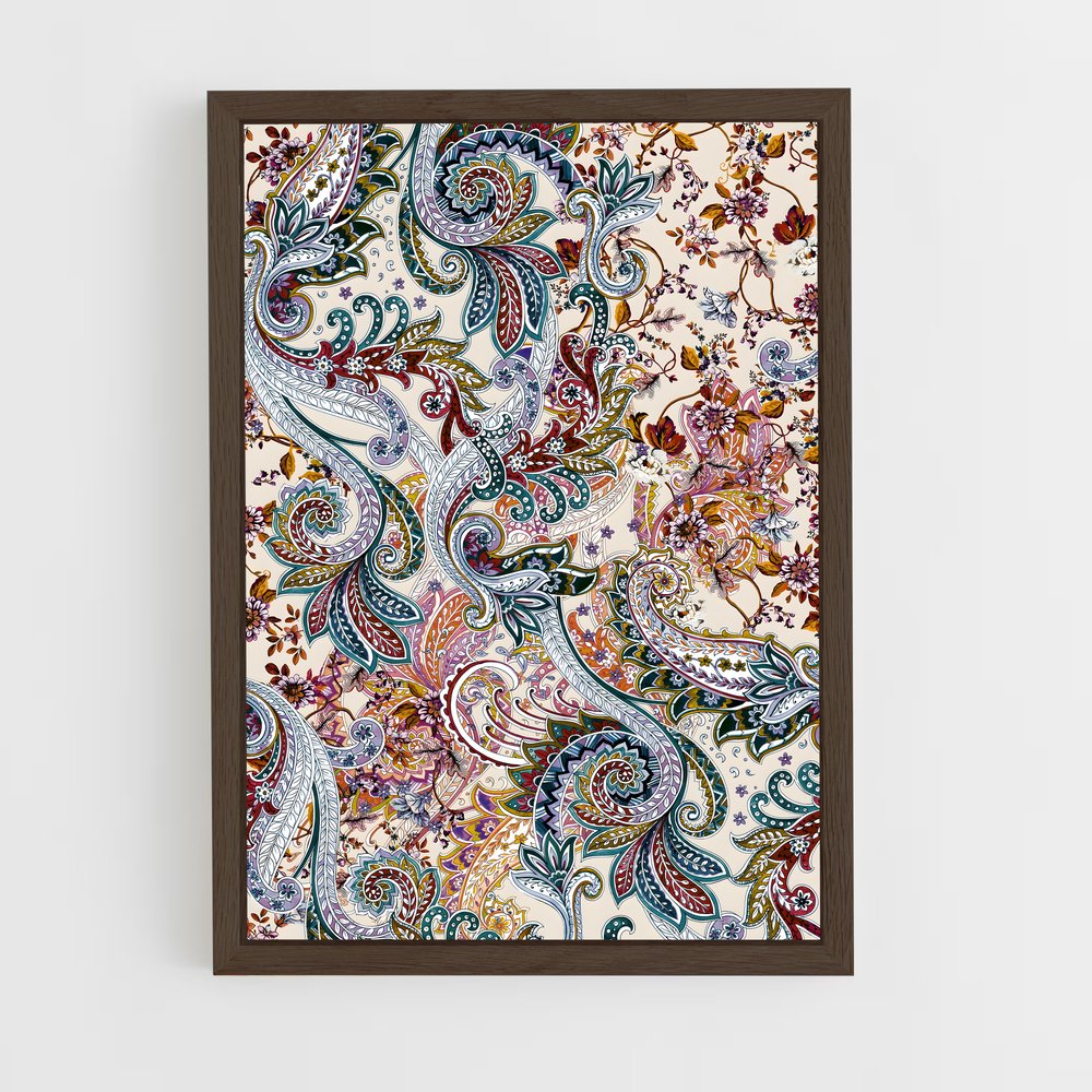 ap-paisley-6 cadre Bois foncé