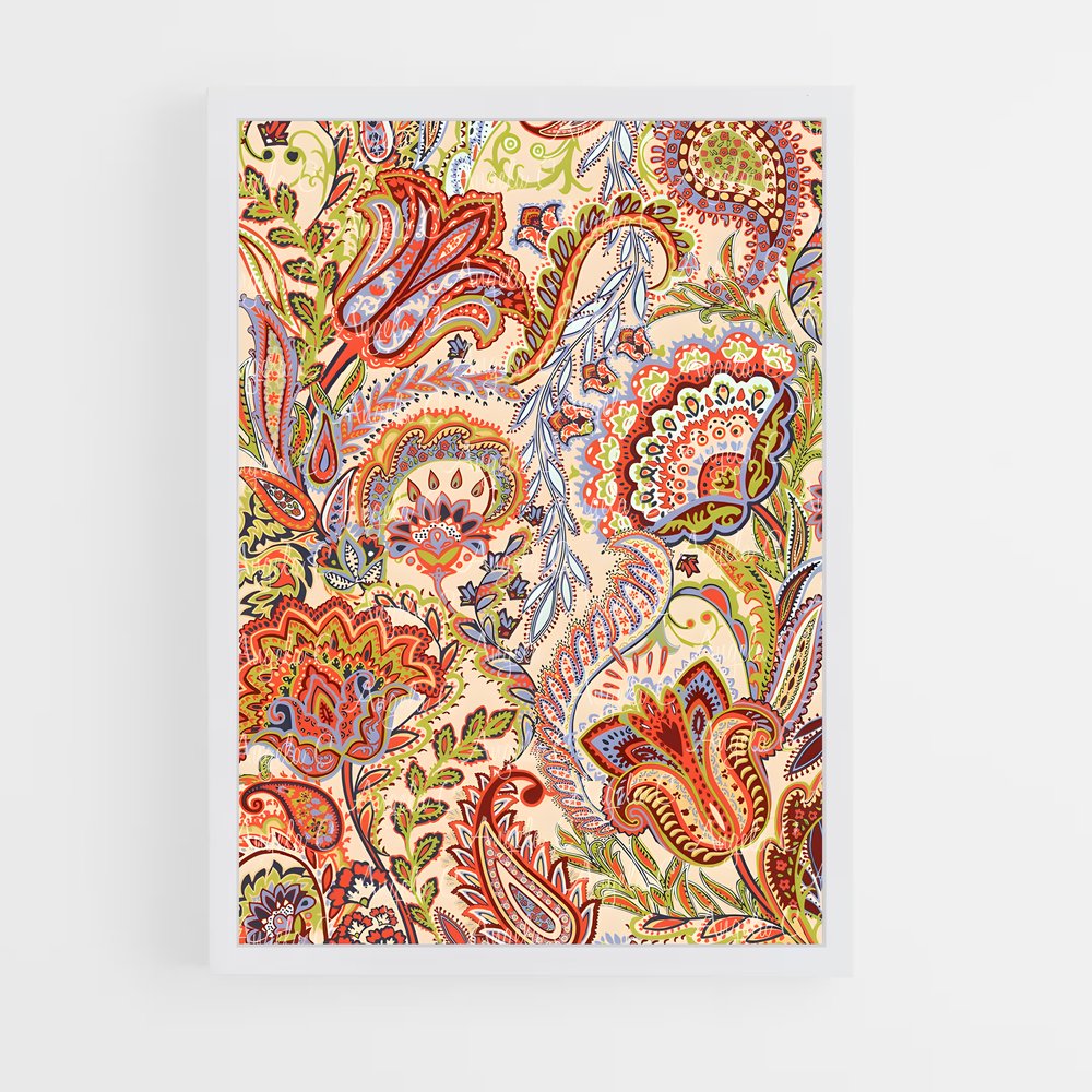 ap-paisley-8 cadre Blanc