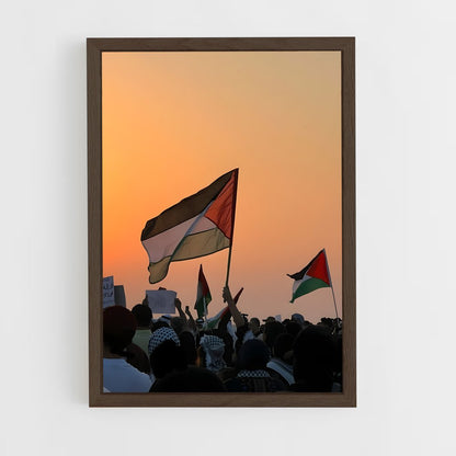 ap-palestine flag-4 cadre Bois foncé