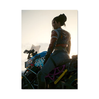 Poster Femme sur la Route