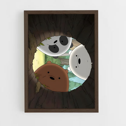 ap-panda we bare bears-1 cadre Bois foncé