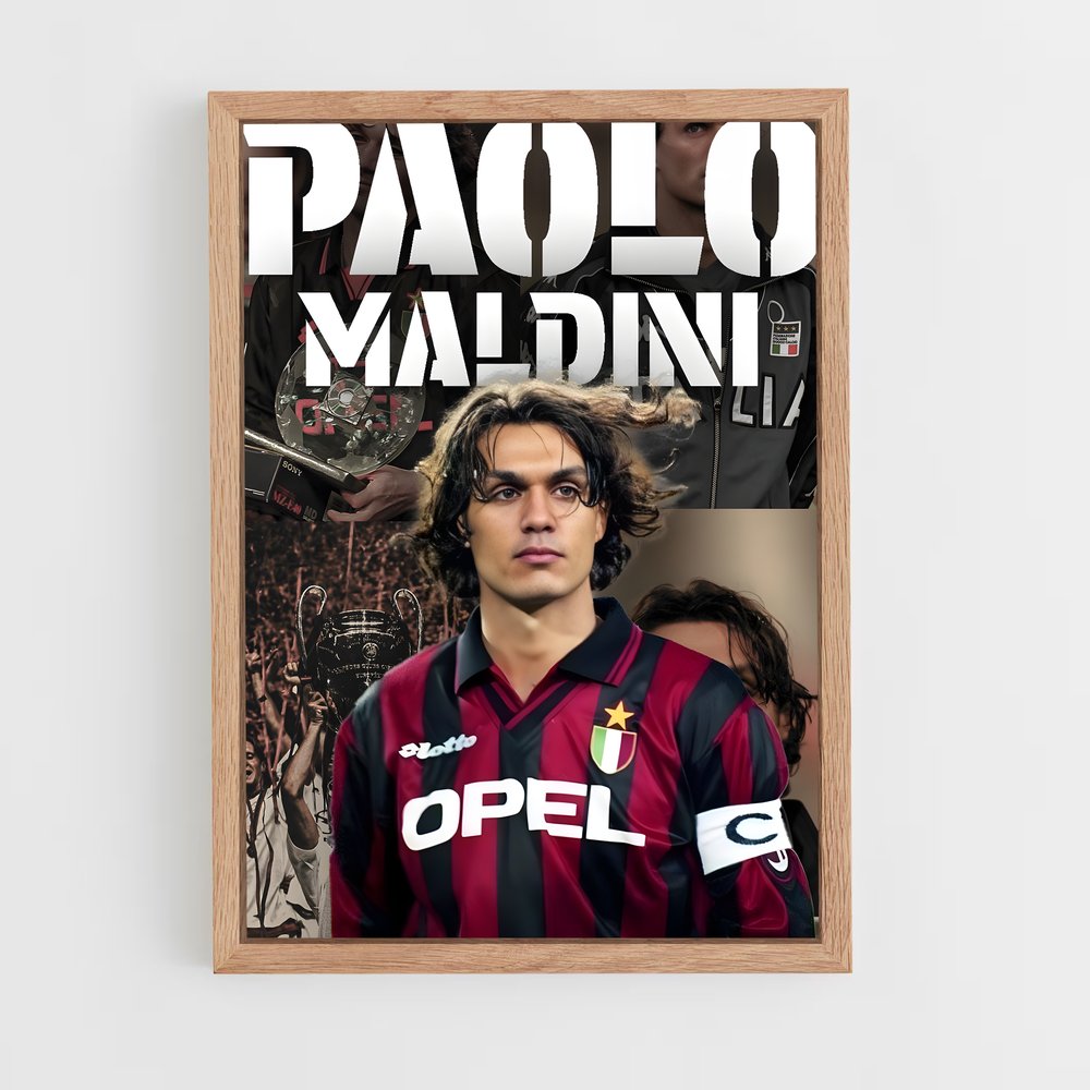 ap-paolo maldini-4 cadre Bois clair