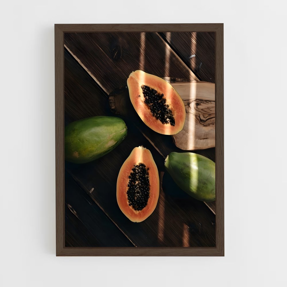 ap-papaya-11 cadre Bois foncé