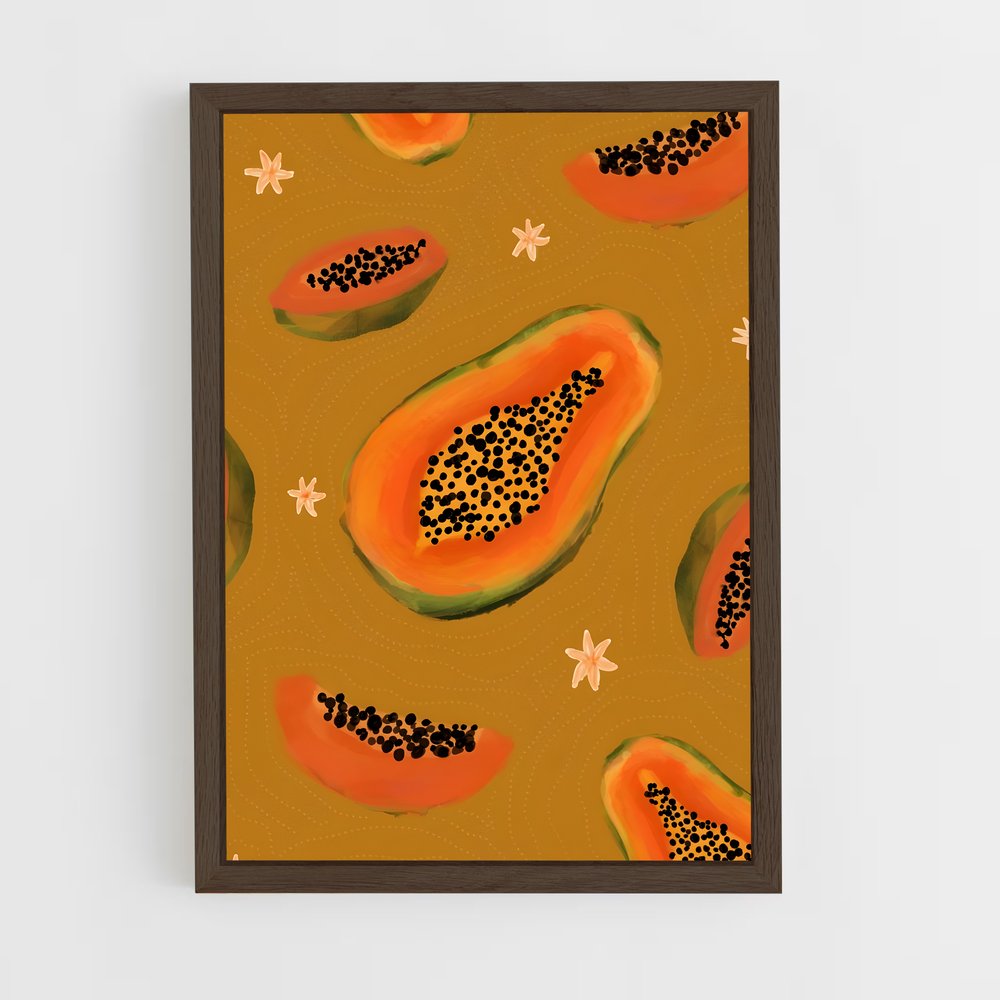ap-papaya-7 cadre Bois foncé
