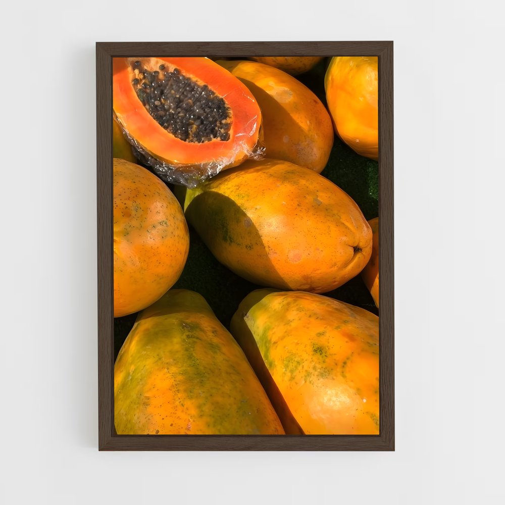 ap-papaya-8 cadre Bois foncé
