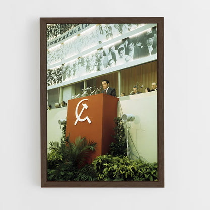 ap-parti communiste france-2 cadre Bois foncé
