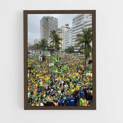 ap-partido liberal brazil-1 cadre Bois foncé