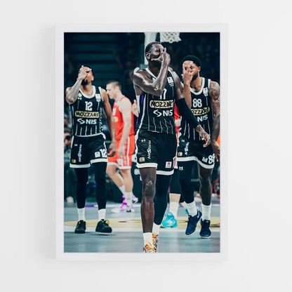 ap-partizan belgrade basketball-8 cadre Blanc