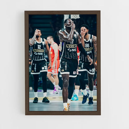 ap-partizan belgrade basketball-8 cadre Bois foncé