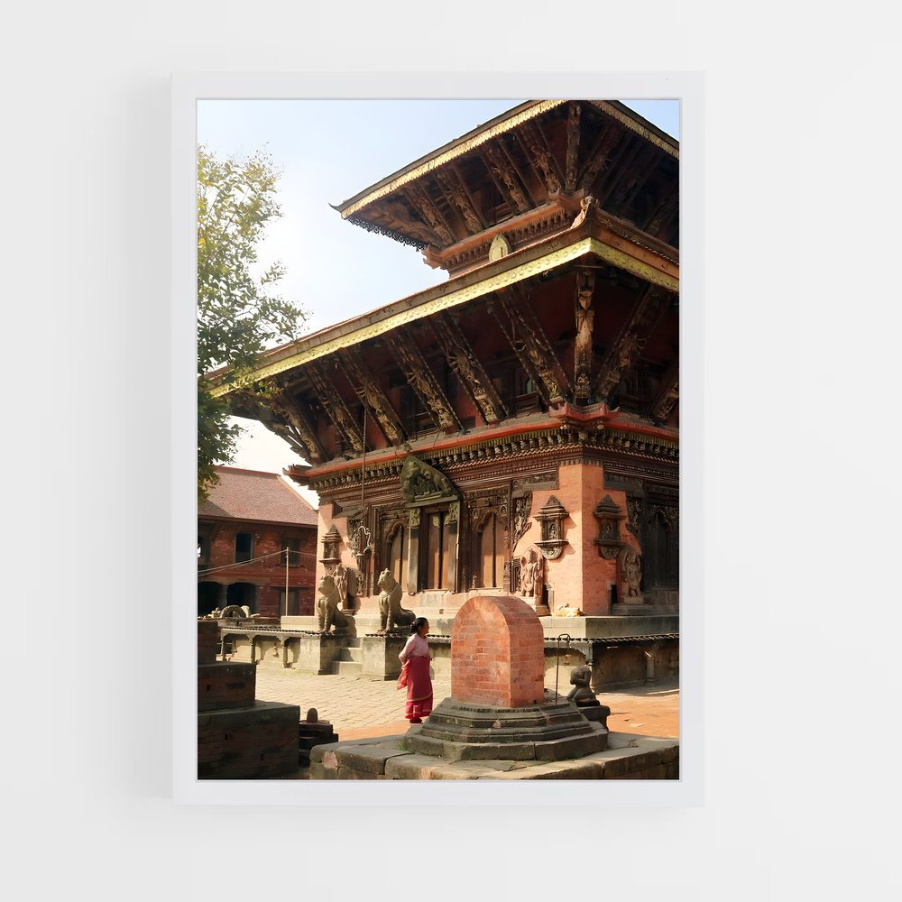 ap-pashupatinath temple-11 cadre Blanc