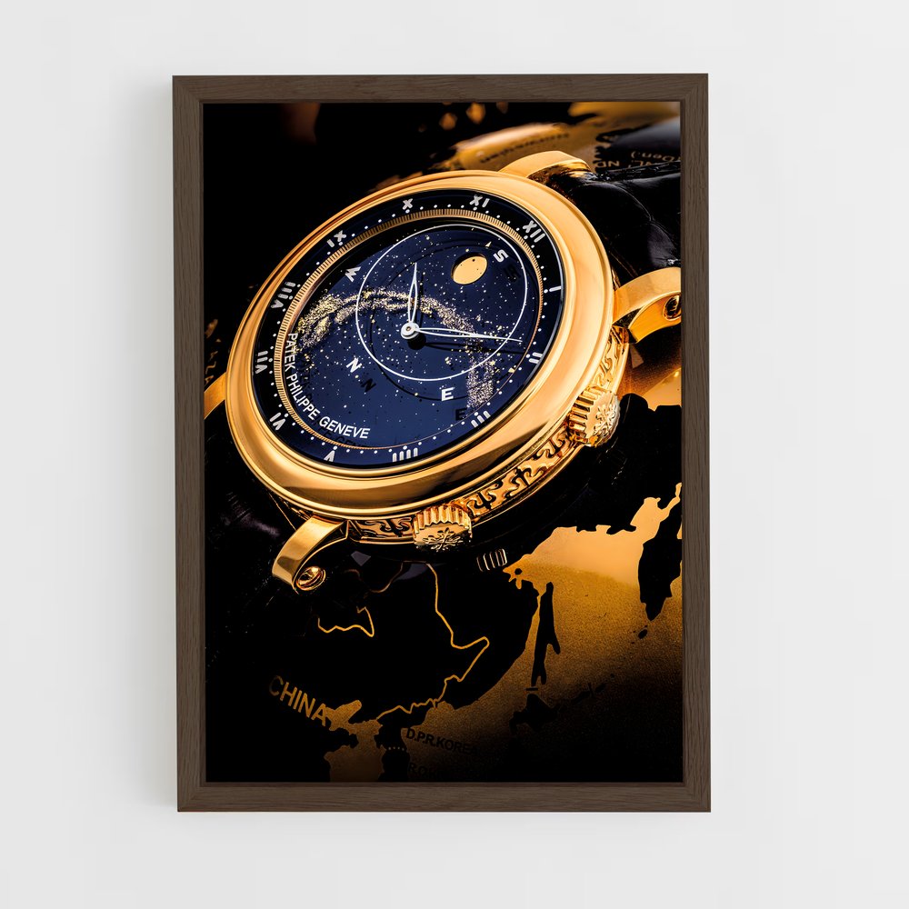 ap-patek philippe-3 cadre Bois foncé