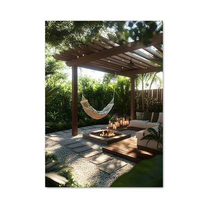 Poster Patio Enchanté