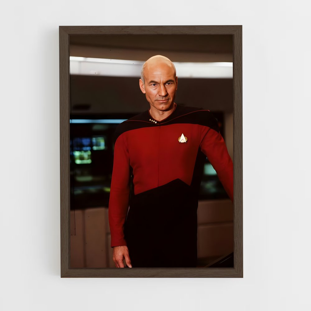 ap-patrick stewart-3 cadre Bois foncé