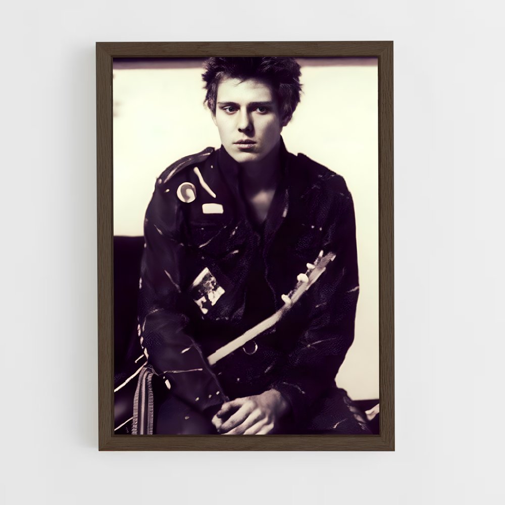 ap-paul simonon-8 cadre Bois foncé