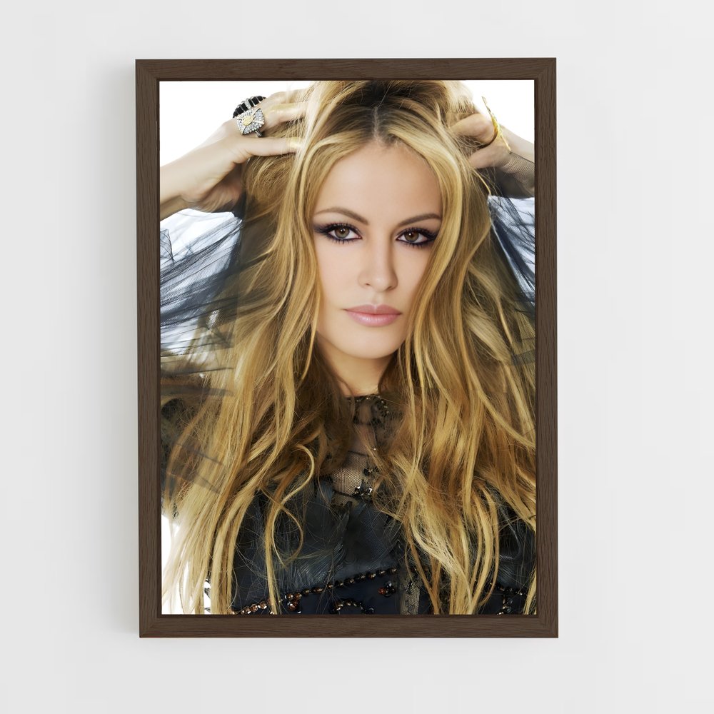 ap-paulina rubio-1 cadre Bois foncé