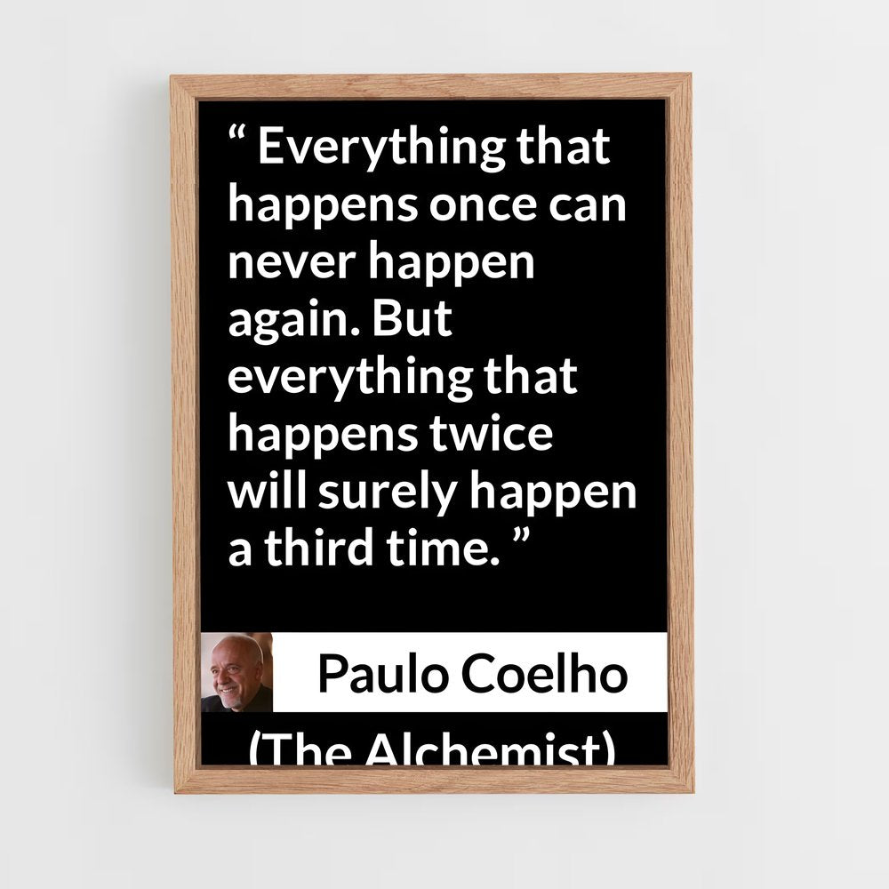 ap-paulo coelho-3 cadre Bois clair