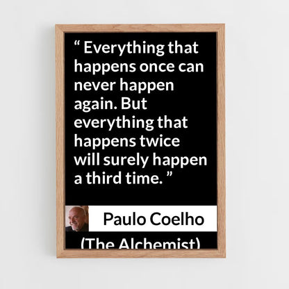 ap-paulo coelho-3 cadre Bois clair
