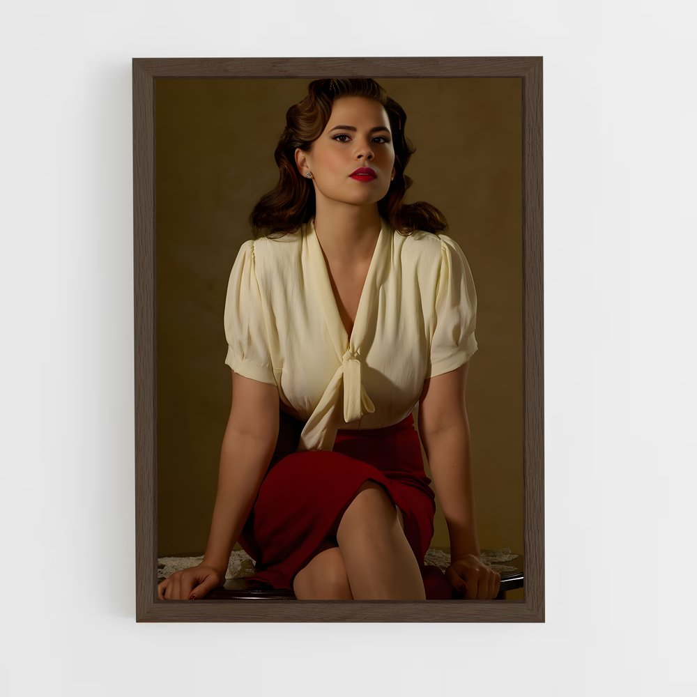 ap-peggy carter-2 cadre Bois foncé