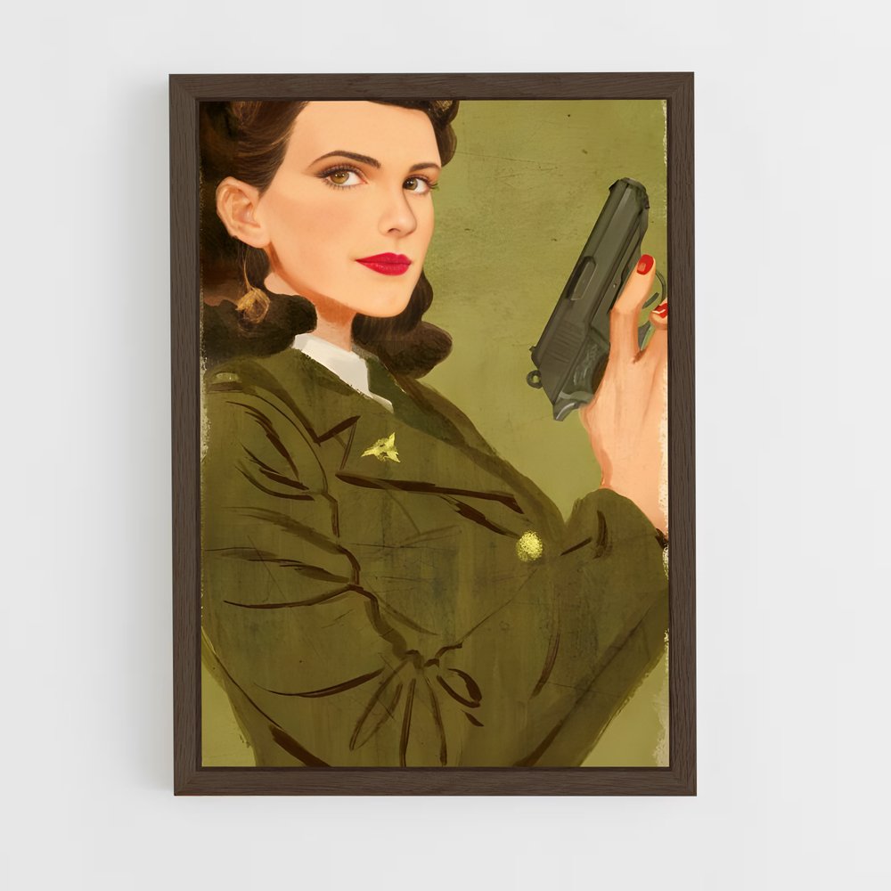 ap-peggy carter-3 cadre Bois foncé