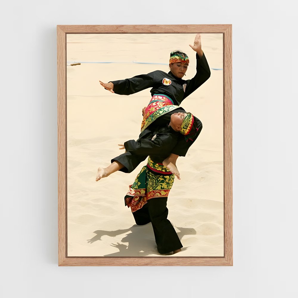 ap-pencak silat-2 cadre Bois clair