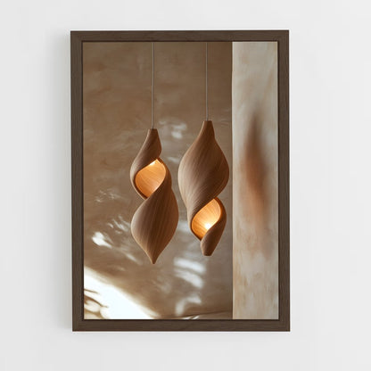 ap-pendant light-1 cadre Bois foncé
