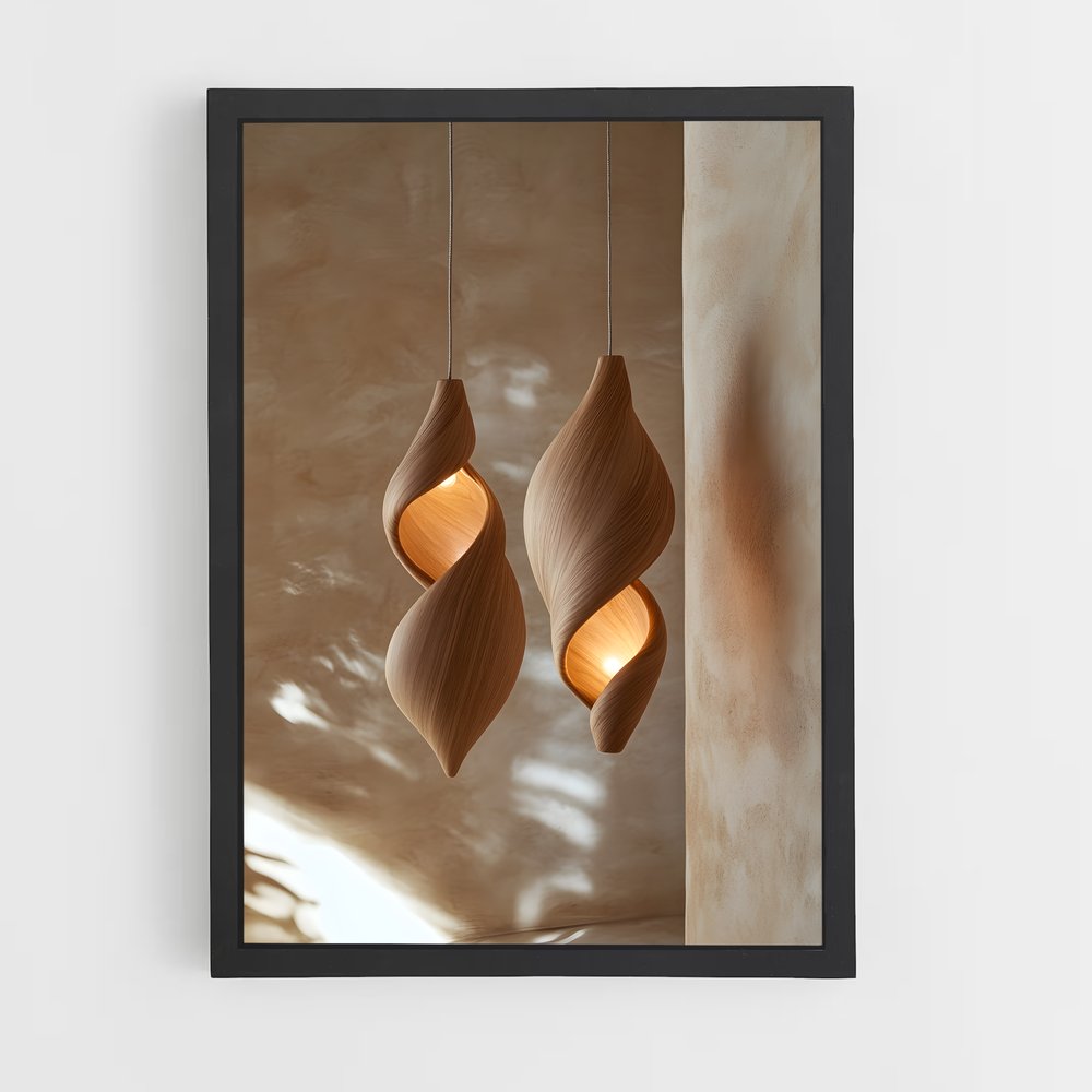 ap-pendant light-1 cadre Noir