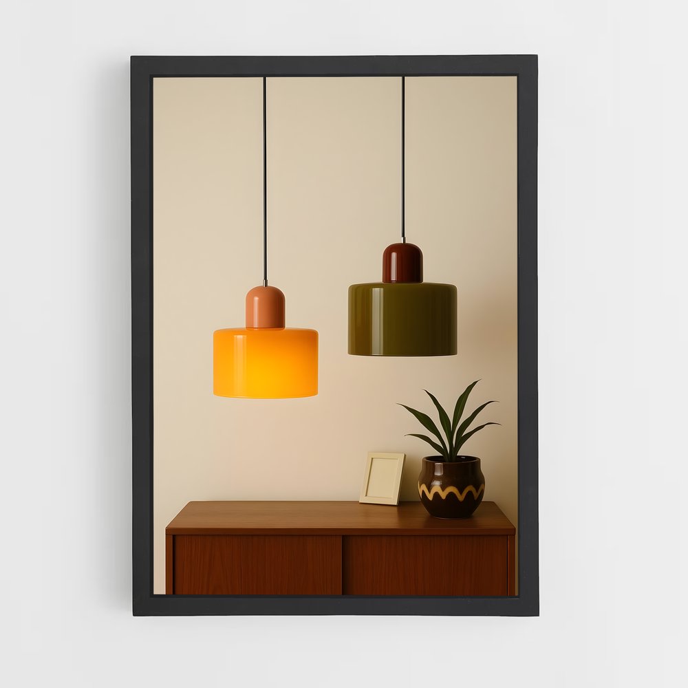 ap-pendant light-3 cadre Noir