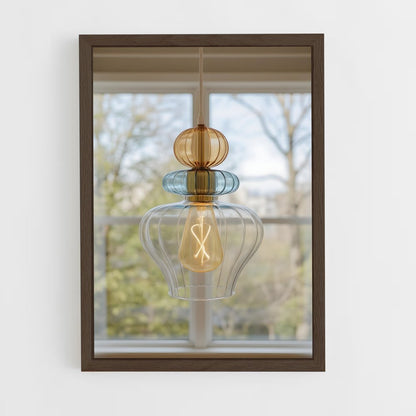 ap-pendant light-6 cadre Bois foncé