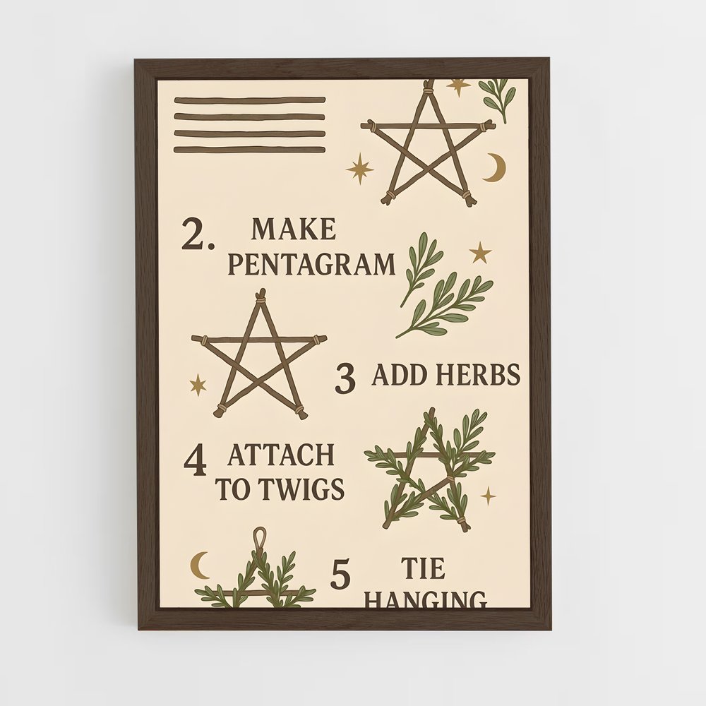 ap-pentagram-1 cadre Bois foncé